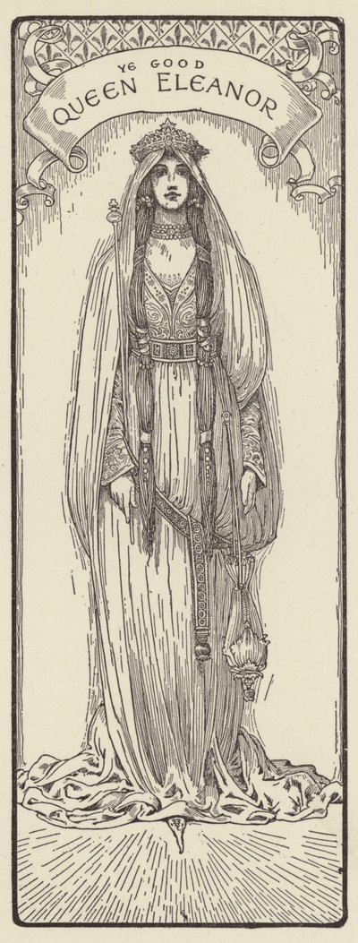 De Goede Koningin Eleanor door Louis John Rhead