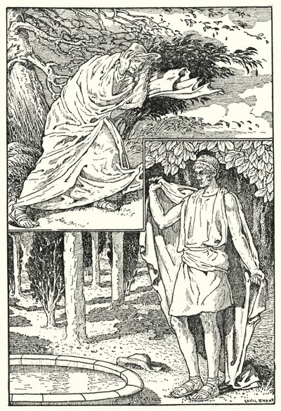 De noordenwind en de zon door Louis John Rhead