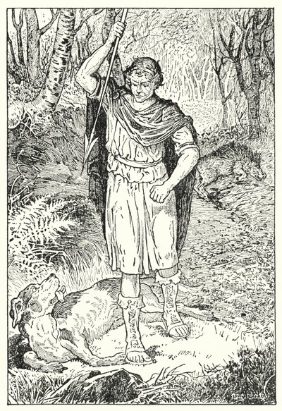 De Oude Jachthond door Louis John Rhead