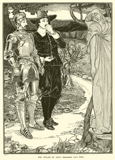 De Zuil van Zout (gravure) door Louis John Rhead