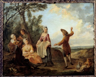 Rustieke dans door Louis Joseph  Watteau