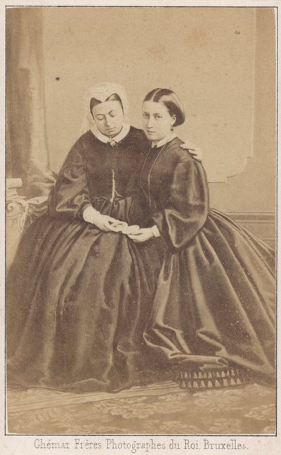 Koningin Victoria en haar dochter door Louis Joseph Ghemar