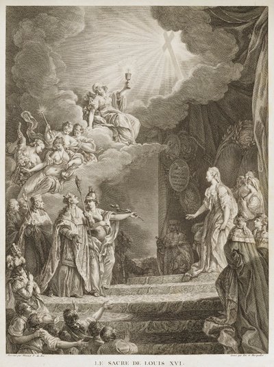 De kroning van Louis XVI door Louis Joseph I Masquelier