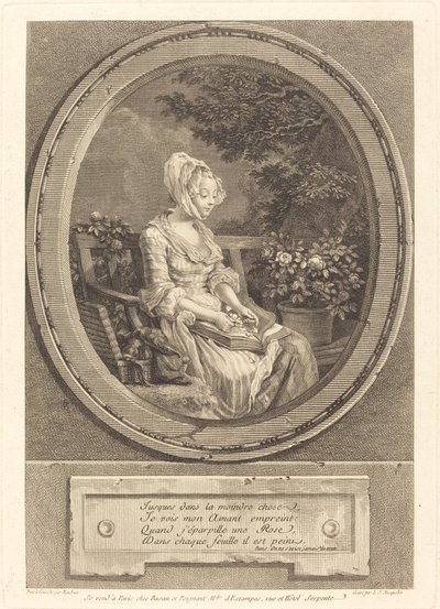 Jusques dans la moindre chose door Louis Joseph Masquelier after Pierre Antoine Baudouin