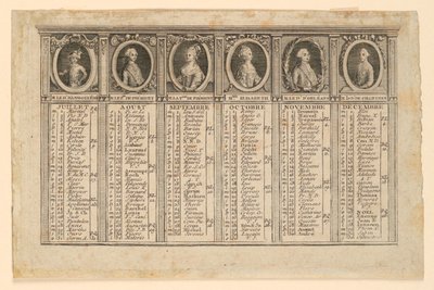 Almanak voor de tweede helft van het jaar 1778 door Louis Joseph Mondhare