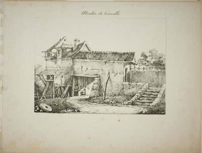 Molen bij Gravelle, II door Louis Jules Frederic Villeneuve