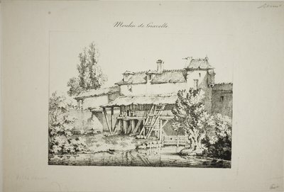 Molen bij Gravelle, I door Louis Jules Frederic Villeneuve