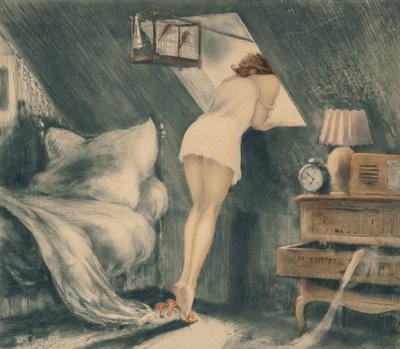 Zolderkamer, 1940 door Louis Justin Laurent Icart