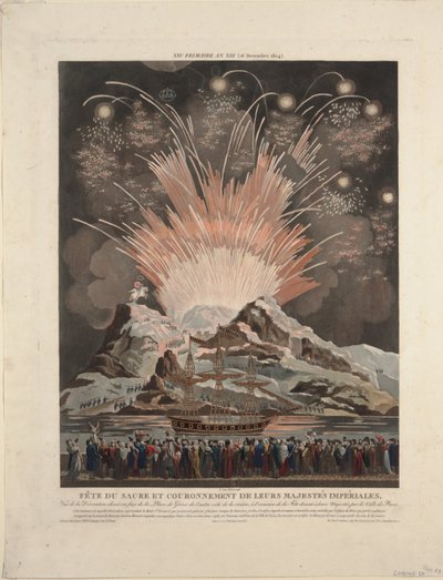 Festiviteiten bij de kroning van Napoleon, 1806 door Louis Le Coeur