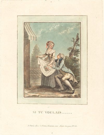 Als je zou willen door Louis Le Coeur after Nicolas Lavreince