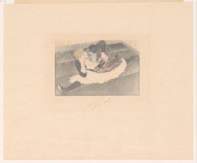 Danseres in spagaat door Louis Legrand (signed by artist)