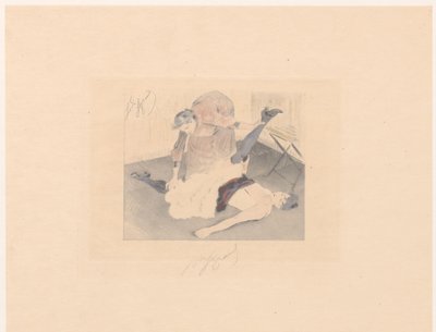 Flexibiliteitsoefening van een cancan-danseres door Louis Legrand (signed by artist)