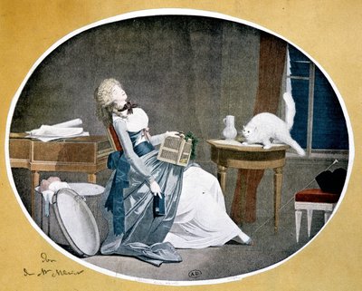 Reproductie van een schilderij door Louis Boilly door Louis Leopold (after) Boilly