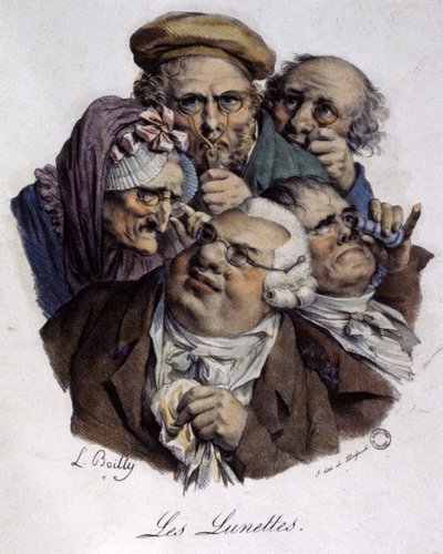 De brillen door Louis Leopold (after) Boilly