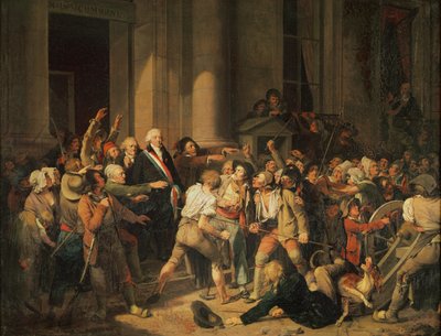 Heldendaad van Monsieur Defontenay, Burgemeester van Rouen, 29 augustus 1792 door Louis Leopold Boilly