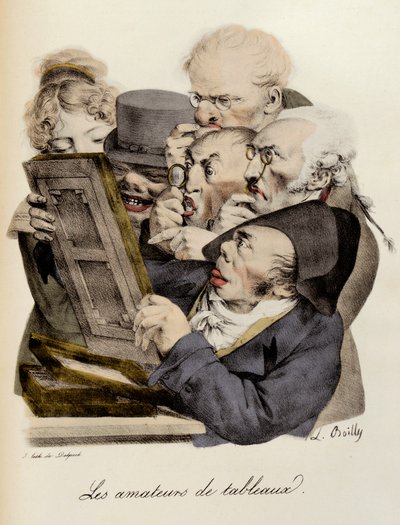 Liefhebbers van schilderijen Gravure door Louis-Leopold Boilly door Louis Leopold Boilly