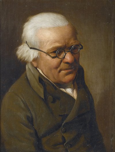 Portret van een man met een bril door Louis Leopold Boilly