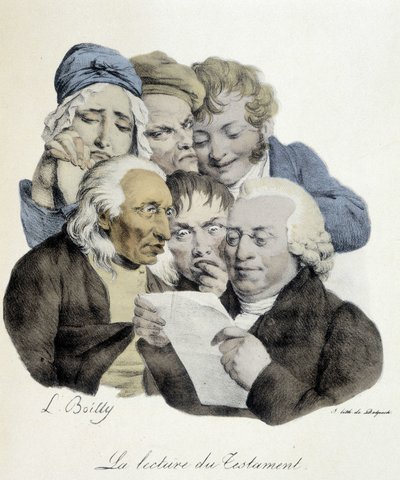 Het Lezen van het Testament door Louis Leopold Boilly