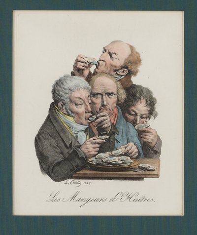 Oesters slurpen door Louis Leopold Boilly
