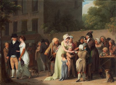 De Kaartspeler op de Boulevard, 1806 door Louis Leopold Boilly