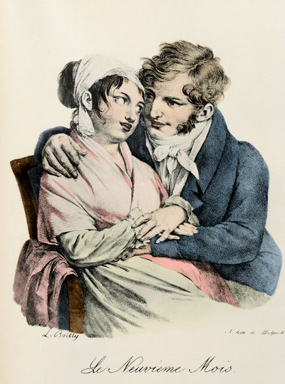 De negende maand, gravure door Louis-Leopold Boilly door Louis Leopold Boilly