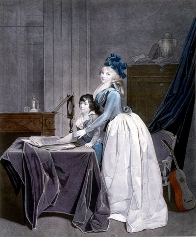 De optische illusie. 1794 (gravure). door Louis Leopold Boilly (1761-1845). L