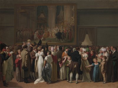 Het publiek bekijkt Davids kroning in het Louvre, 1810 door Louis Leopold Boilly