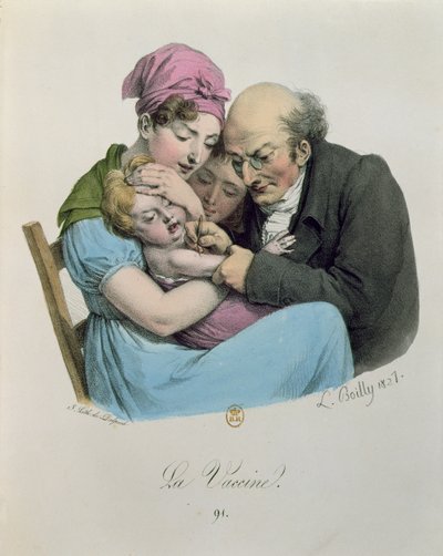 Het vaccin, gegraveerd door Francois Seraphin Delpech door Louis Leopold Boilly