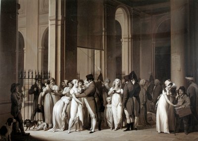 De galerijen van het Koninklijk Paleis door Louis Leopold Boilly
