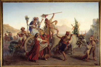 De terugkeer van het feest van de Madonna van de Boog bij Napels door Louis Leopold Robert