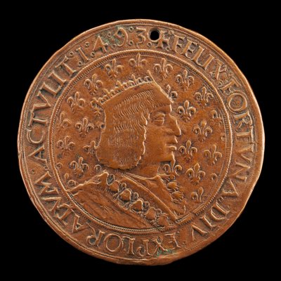 Karel VIII, 1470-1498, Koning van Frankrijk 1483 [voorzijde], 1493-1494 door Louis Lepère