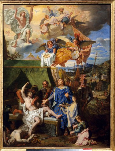 Thaumaturgie: Koning Lodewijk IX (1214-1270) (Saint Louis) geneest de ecrouelles door Louis Licherie de Beurie