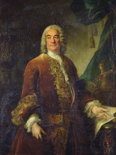 Charles-Francois-Paul Lenormant Tournehem (1684 - 1751), directeur van de koninklijke gebouwen door Louis Tocqué