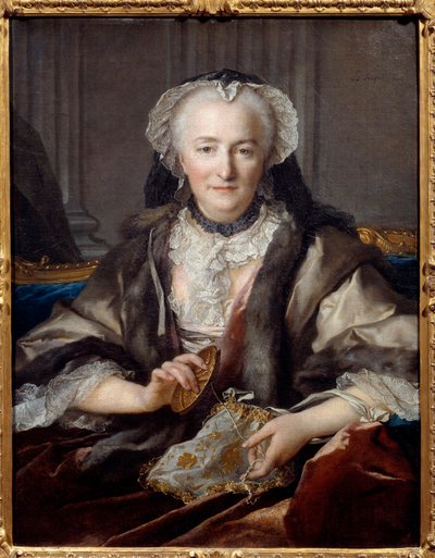 Portret van Madame Dange door Louis Tocqué