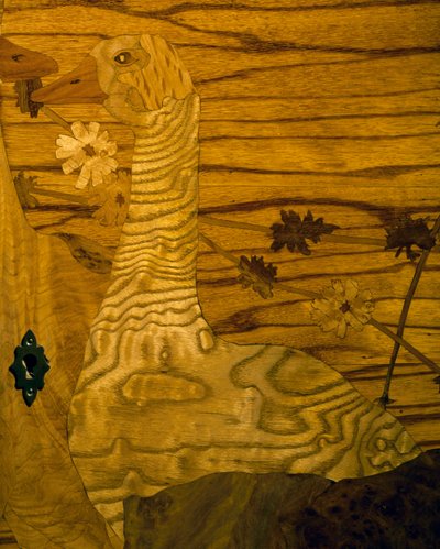 Art Nouveau stijl mahonie en eiken dressoir door Louis Majorelle