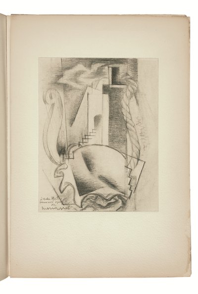 Pagina uit Indicateur des chemins de cœur Parijs, uitgegeven door Jeanne Bucher door Louis Marcoussis