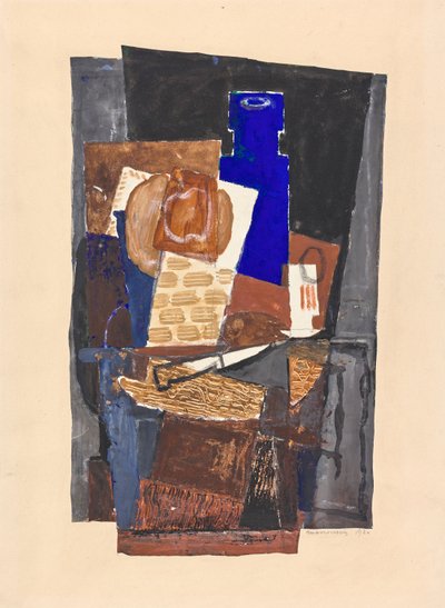 Stilleven met mes door Louis Marcoussis