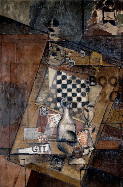 Stilleven met een schaakbord, 1912 door Louis Marcoussis