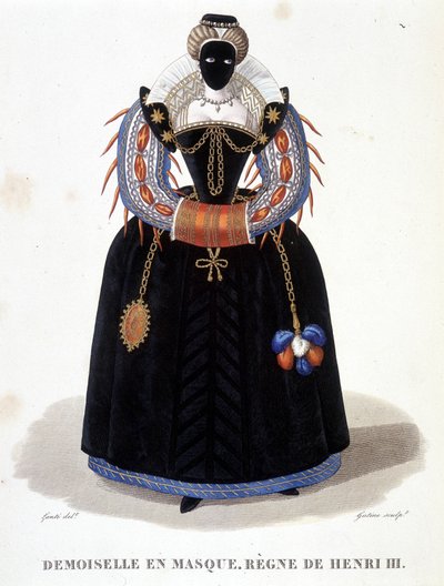 Portret van Dame met Masker, tweede helft van de 16e eeuw. In 