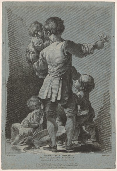 Vaderlijke zelfgenoegzaamheid door Louis Marin Bonnet