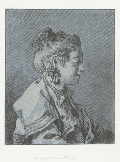 Portret van een Fins kamermeisje door Louis Marin Bonnet