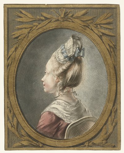 Portret van een jonge vrouw door Louis Marin Bonnet