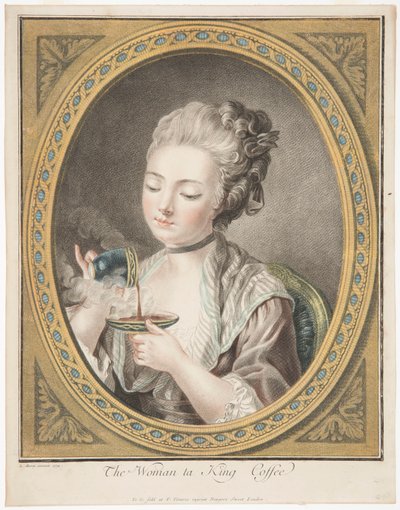 De Vrouw die Koffie Drinkt door Louis Marin Bonnet