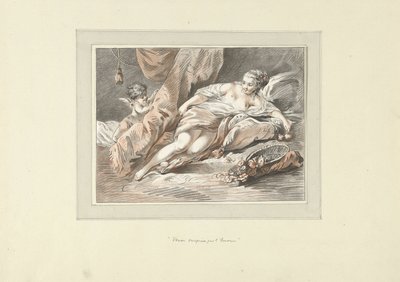 Venus wordt verrast door Cupido door Louis Marin Bonnet