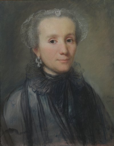Portret van een vrouw uit de Poolse adel, 1776 door Louis Marteau
