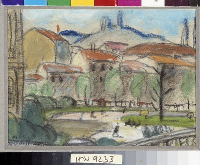 De Pastel openbare tuin door Louis Mathieu Verdilhan (1875-1928) Verplichte vermelding: Collectie stichting regards de Provence, Marseille door Louis Mathieu Verdilhan