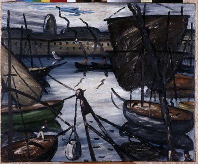 De oude haven door Louis Mathieu Verdilhan