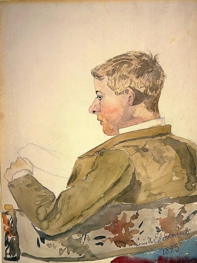Portret van Medestudent aan Cornell, 1883 door Louis Michel Eilshemius