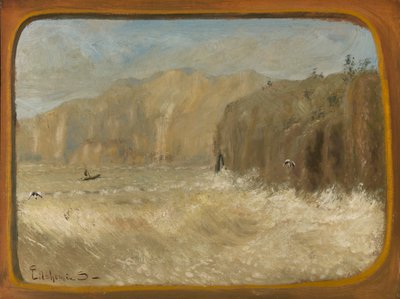 Twee Meeuwen en Kliffen, ca. 1913-1921 door Louis Michel Eilshemius