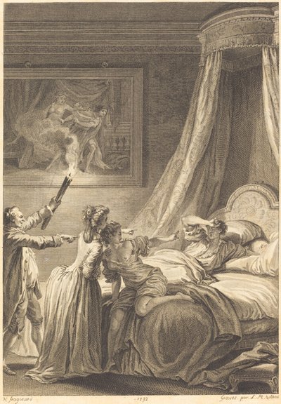 De gestrafte Gaskonjer door Louis Michel Halbou and Antoine Jean Duclos after Jean Honoré Fragonard